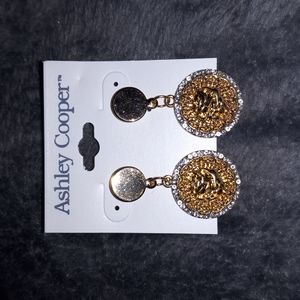 Ashley Cooper Rose Earrings with Rhinestones 35